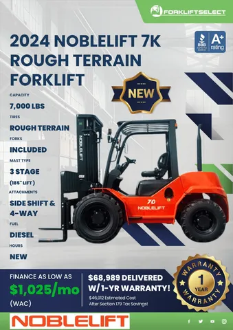 2024 Noblelift 7K Rough Terrain Forklift